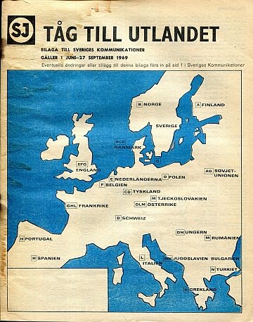 Tåg till utlandet 1969 sommaren