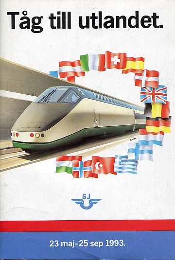 Tåg till utlandet 1993 sommaren