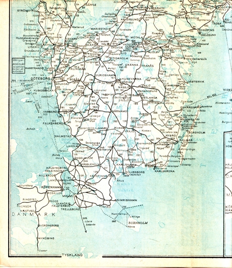 Sveriges Kommunikationer 1951-09 karta