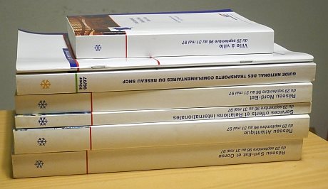 SNCF indicateur horaires 29.9.1996-31-5.1997