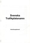Svenska Trafikplatsnamn- historiksupplement