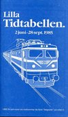 Lilla Tidtabellen 2 juni-28 sept 1985