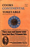 Cooks Continental Timetable June 1973